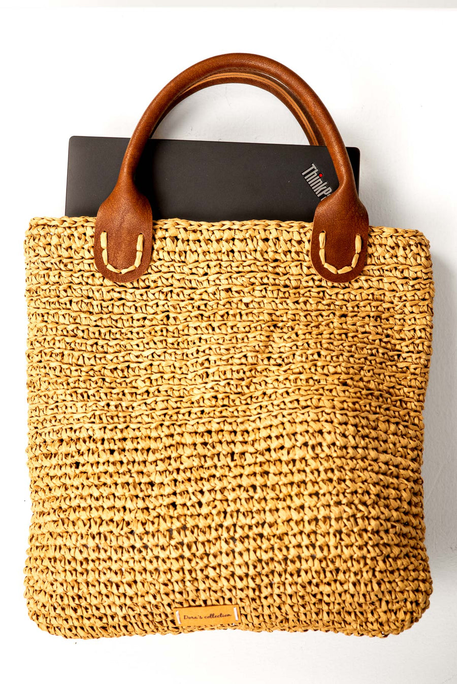 Raffia PC bag